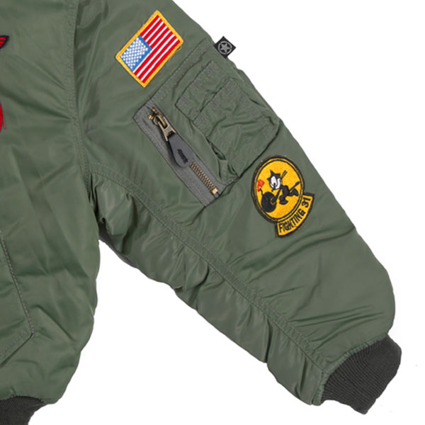 Kids aviator flying jacket sleeve badges